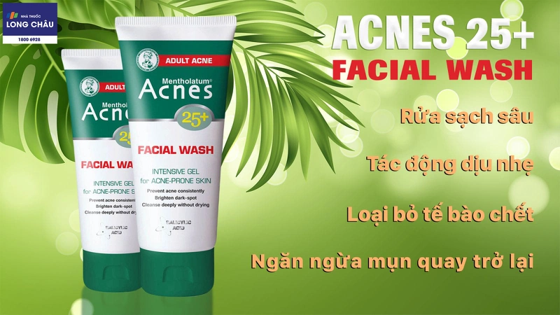 Gel Rửa Mặt Ngừa Mụn Tuổi Trưởng Thành Acnes 25+ Facial Wash 100G 2