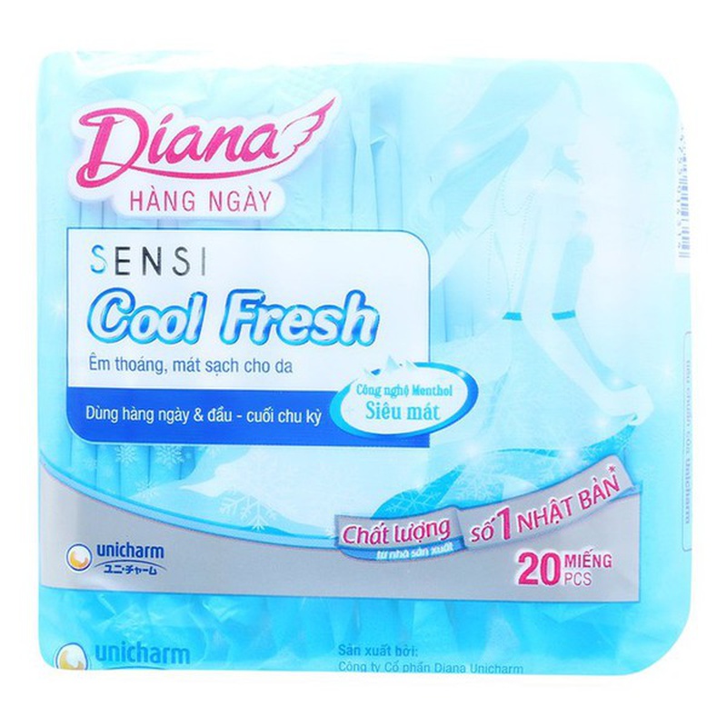 Băng vệ sinh hàng ngày Diana Sensi Cool Fresh 20 miếng