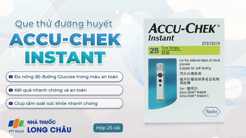 Que thử đường huyết Accu Chek Instant 2