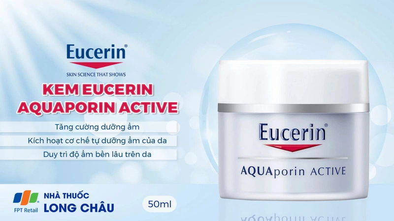 Kem dưỡng ẩm cho da thường và da hỗn hợp Eucerin Aquaporin Active 50ml 2