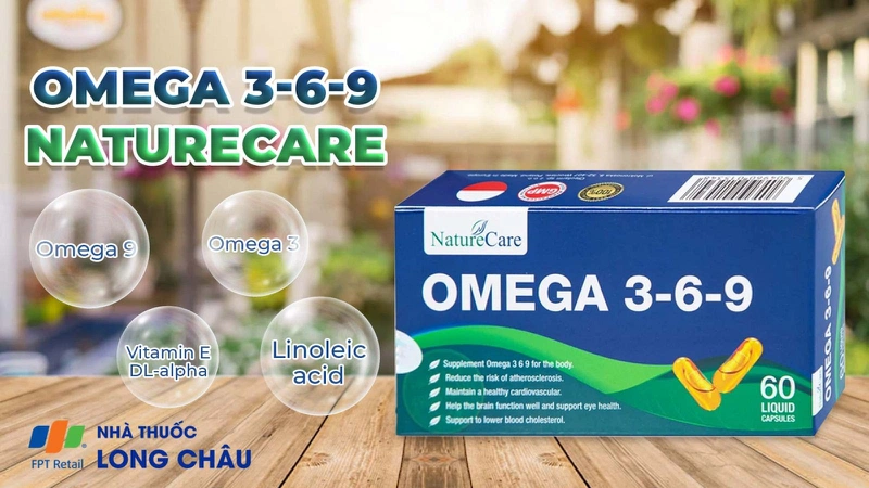Viên uống bổ sung Omega 3-6-9 Naturecare của Mỹ (60 viên)