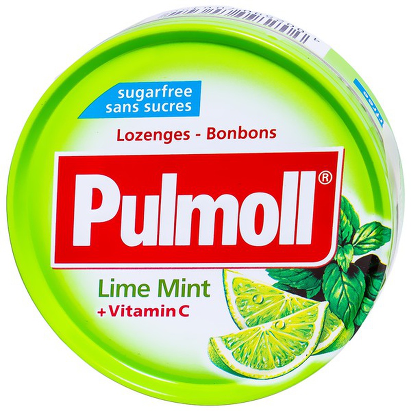 Kẹo ngậm ho không đường Pulmoll Lime-Mint