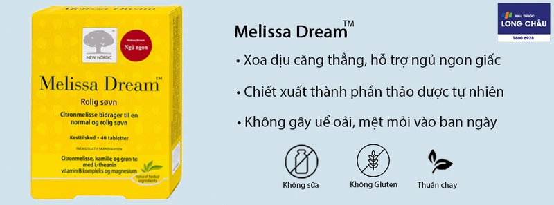 Viên uống giảm căng thẳng, giúp ngủ ngon Melissa Dream New Nordic 40 viên 3