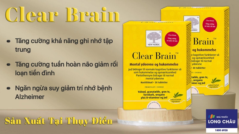 Viên uống bổ não, tăng cường trí nhớ Clear Brain New Nordic 30 viên 2