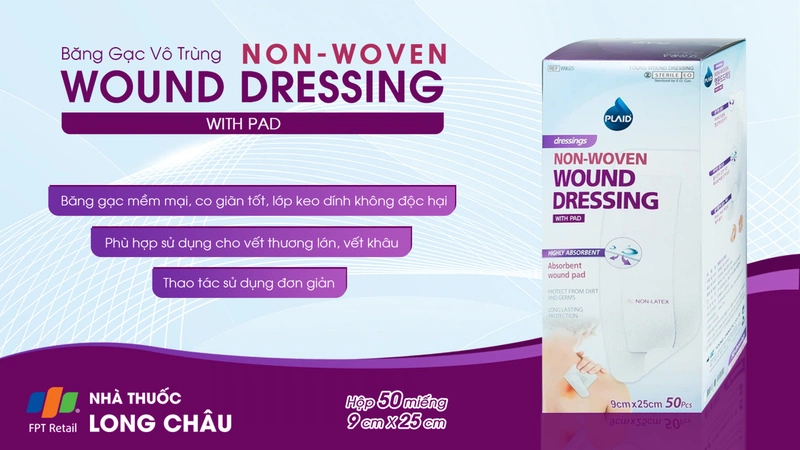 Băng Gạc Vô Trùng Non-Woven Wound Dressing Young Chemical Vina 9 Cm X 25 Cm 2