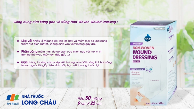 Băng Gạc Vô Trùng Non-Woven Wound Dressing Young Chemical Vina 9 Cm X 25 Cm 1