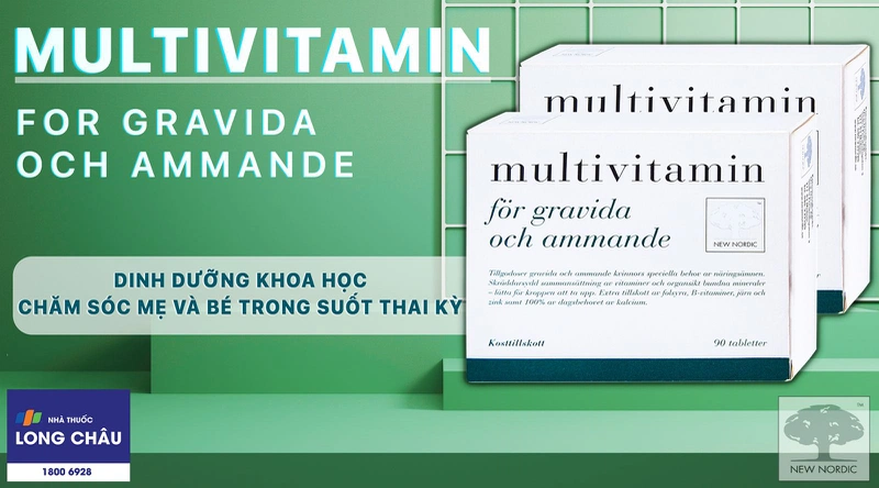 Viên uống bổ sung vitamin và khoáng chất cho bà bầu Multivitamin New Nordic 3x30 3 4