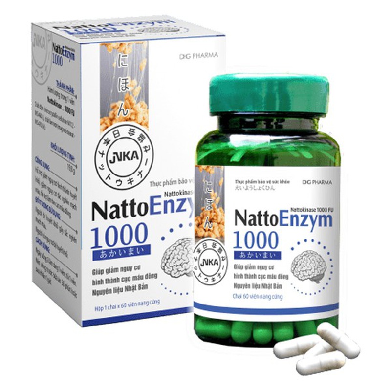 Viên uống giảm nguy cơ hình thành cục máu đông NattoEnzym 1000 DHG 60 viên 1