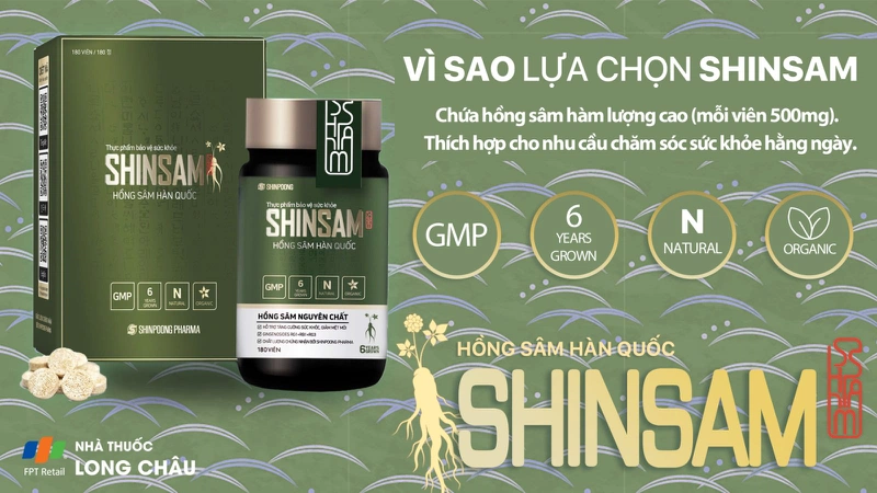 Viên Uống Hồng Sâm Hàn Quốc Shinsam 180 Viên 1