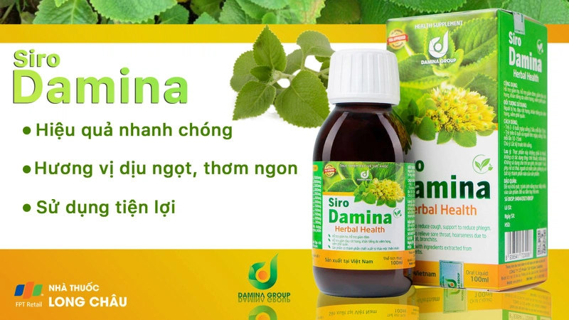 00033272 Siro Hỗ Trợ Giảm Ho Damina Herbal Health 100Ml 1