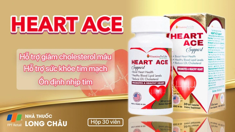 Viên Uống Heart Ace Support Vitamins For Life Hỗ Trợ Sức Khỏe Tim Mạch 30 Viên 2