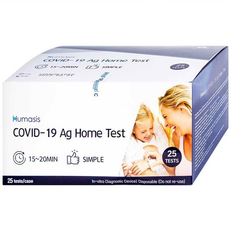 Kit Test Nhanh Covid-19 Ag Home Test Humasis (Lấy Dịch Mũi - Que Ngắn) - Xét Nghiệm Virus Sars Cov-2 tại nhà nhanh chóng