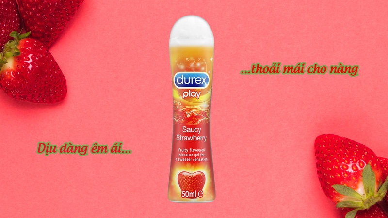 Gel Bôi Trơn Durex Saucy Strawberry Chai 100Ml