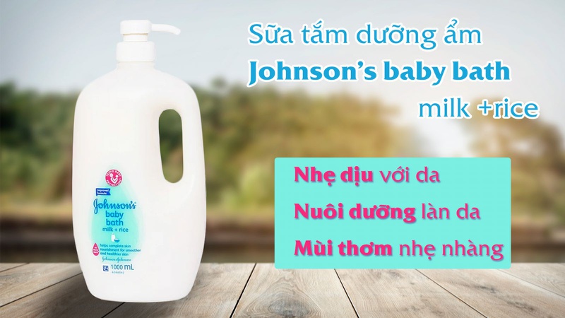 Sữa tắm Johnson's Baby Bath Milk and Rice 1 lít