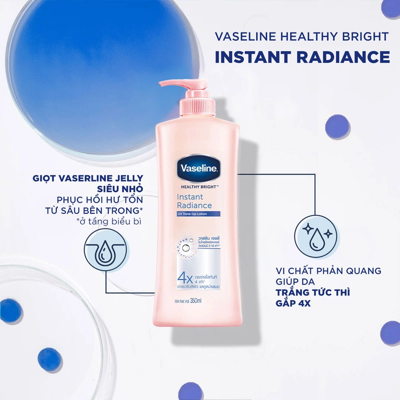 Sữa dưỡng thể Vaseline trắng gấp 4 lần review như thế nào? 1