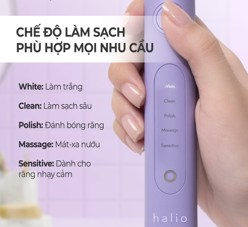 Chính sách bảo hành bàn chải điện Halio Sonic Whitening Toothbrush Periwinkle Limited Editon 3