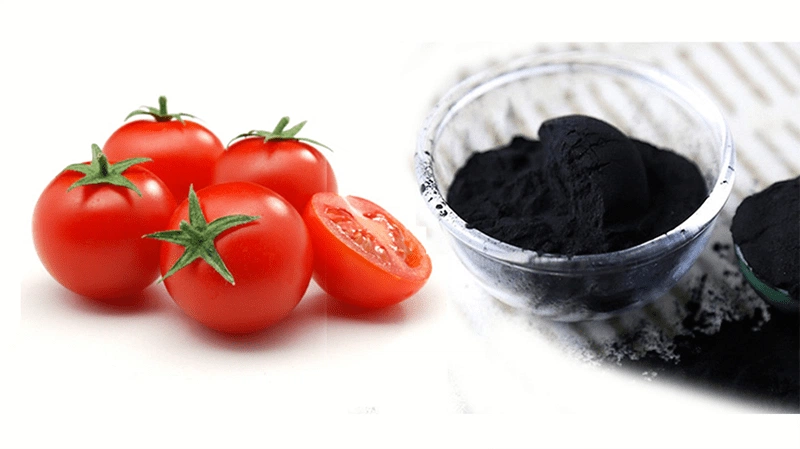 cách làm trắng răng bằng cà chua với than hoạt tính