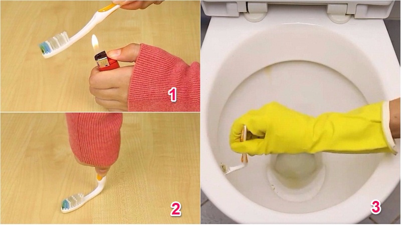 Tái sử dụng bàn chải đánh răng cũ để lau chùi nhà cửa