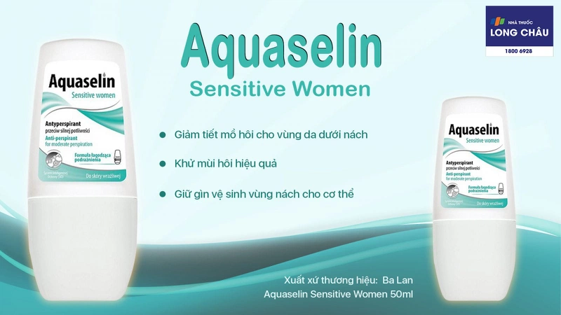 Lăn khử mùi dành cho nữ Aquaselin Sensitive Women 50ml 2