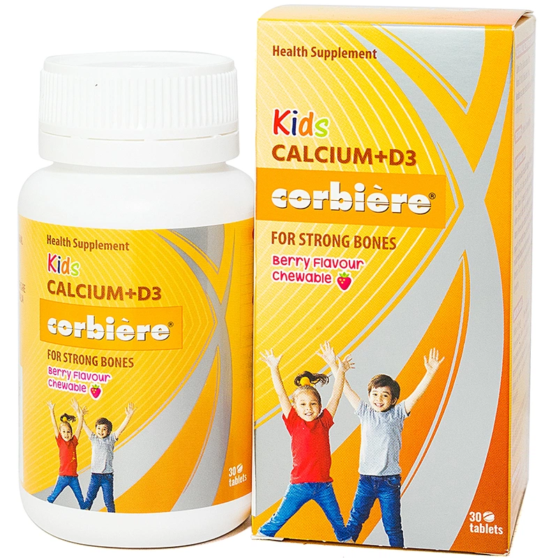 Viên nhai bổ sung canxi cho bé Kids Calcium D3 Corbiere Sanofi 30 viên 1