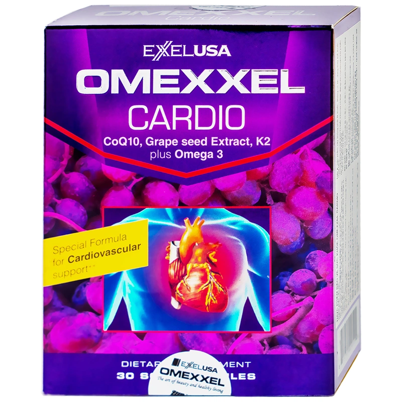 Viên uống hỗ trợ tim mạch Omexxel Cardio Excelife 3X10 1