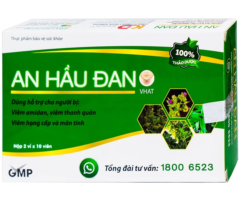 Viên ngậm thảo dược giảm ho An Hầu Đan NanoFrance 20 viên 1