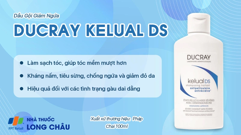 Dầu gội giảm ngứa Ducray Kelual DS 100ml 2