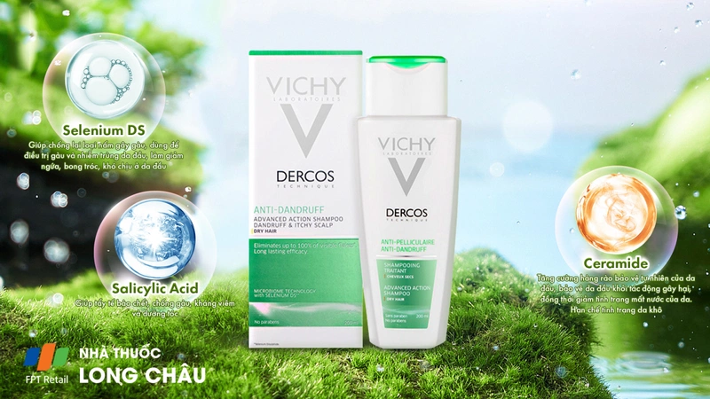 Vichy Dercos Anti Dandruff Shampoo Dry Hair 1