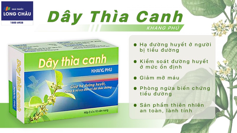 Viên uống hỗ trợ người bệnh tiểu đường Dây Thìa Canh Khang Phú 2