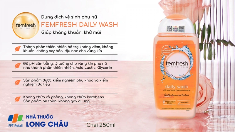 Dung dịch vệ sinh phụ nữ Femfresh Daily Wash 1
