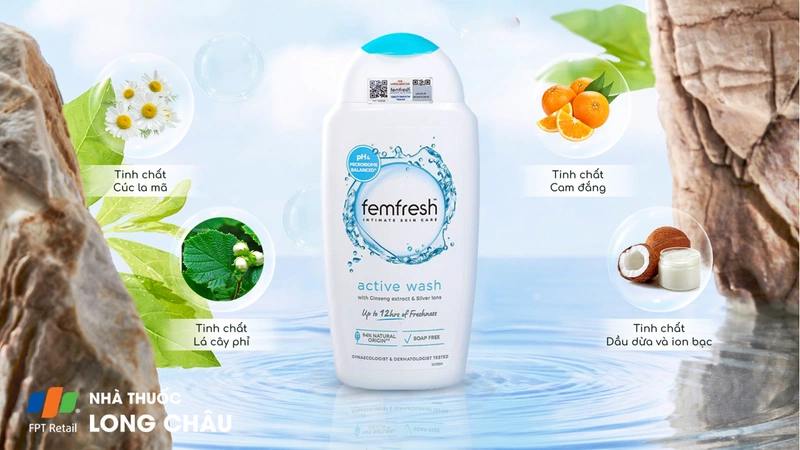 Femfresh Active Fresh Wash (Femfresh màu xanh)