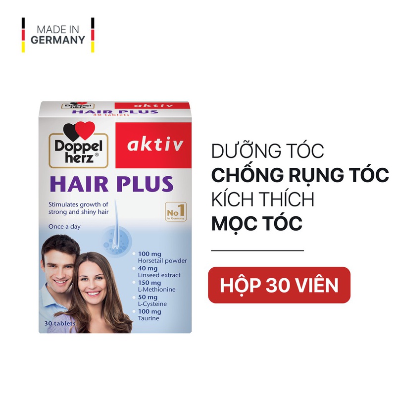 Giảm rụng tóc với Viên Uống Hair Plus Doppelherz