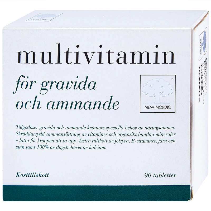 Viên uống bổ sung vitamin và khoáng chất cho bà bầu Multivitamin New Nordic 3x30 1