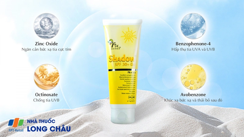 Gel chống nắng Fixderma Shadow SPF 30+ 1