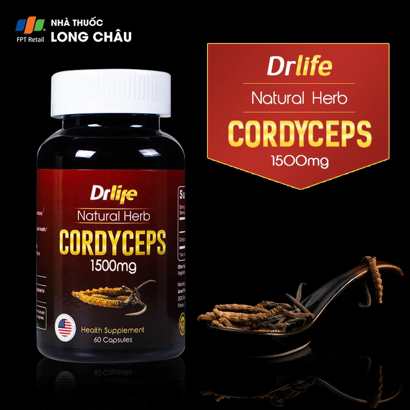 Dr Life Natural Herb Cordyceps 1500Mg 60V 1
