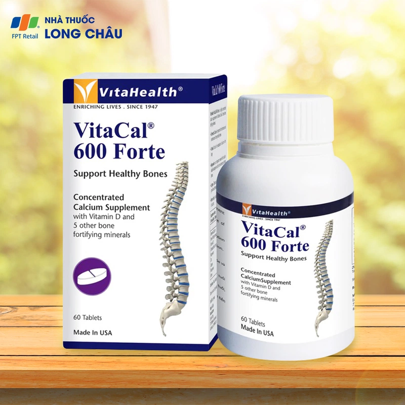 Viên uống chắc khỏe xương VitaCal 600 Forte Vita Health 1