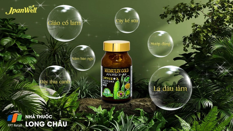 Viên uống hỗ trợ điều trị tiểu đường Medsulin Gold JpanWell 60 viên 1