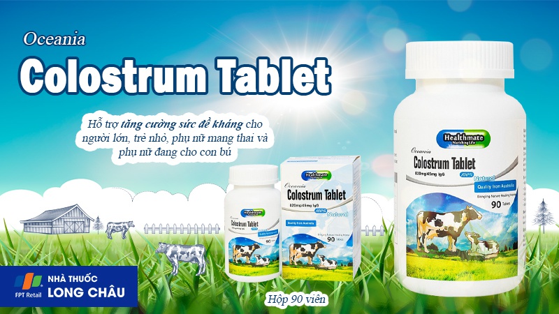 Sữa non Oceania Colostrum 820mg/45mg IgG Tablet Healthmate Ferngrove 90 viên 2