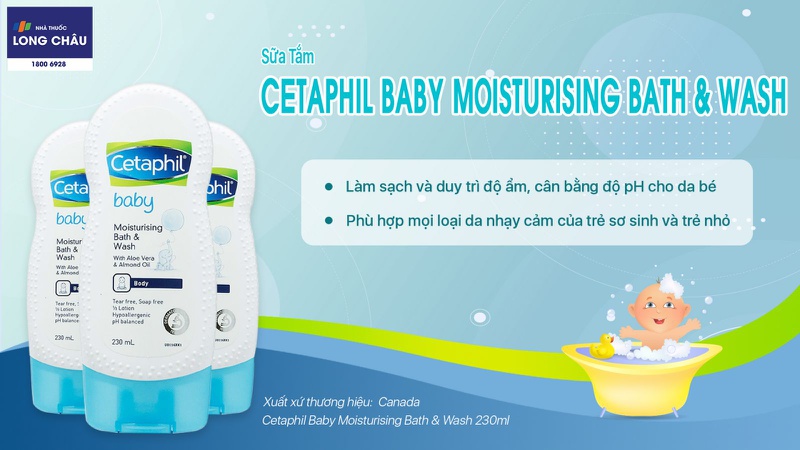 Sữa tắm Cetaphil Baby Moisturising Bath & Wash 230ml 2