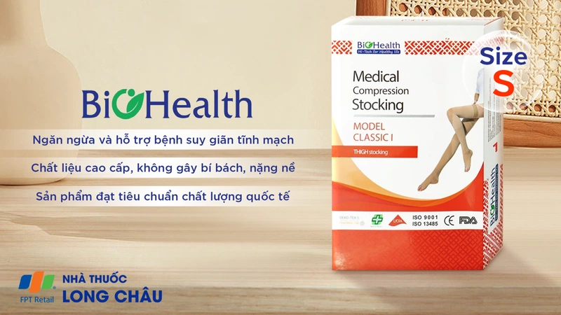 Vớ đùi y khoa chống giãn tĩnh mạch Medical Compression Stocking Biohealth 1