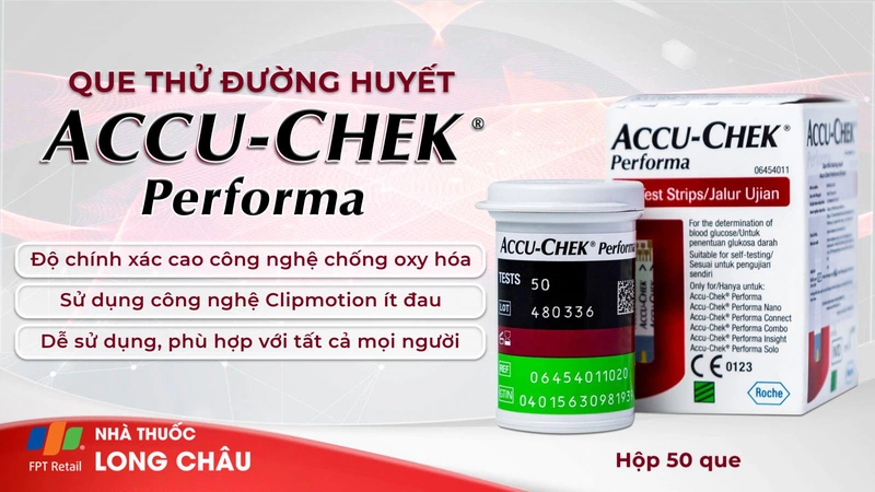 Que thử đường huyết Accu Chek Performa 2