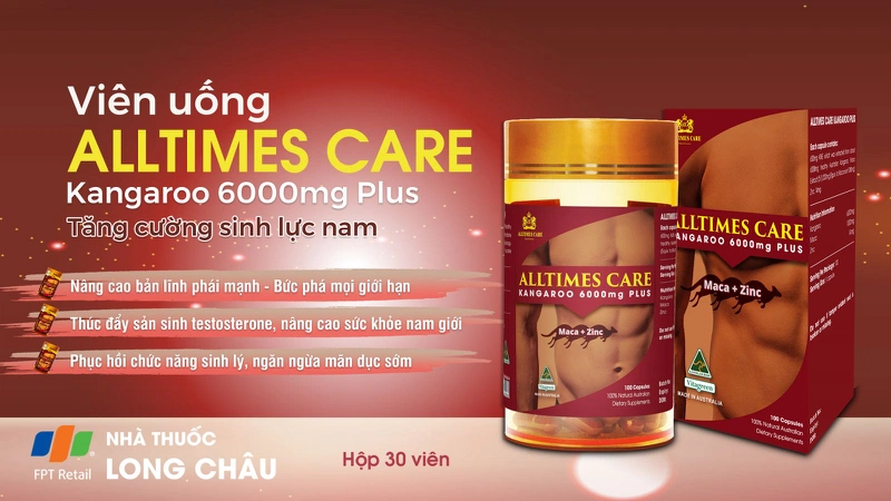 Viên uống tăng cường sinh lực nam Alltimes Care Kangaroo 6000Mg Plus 30 viên 2