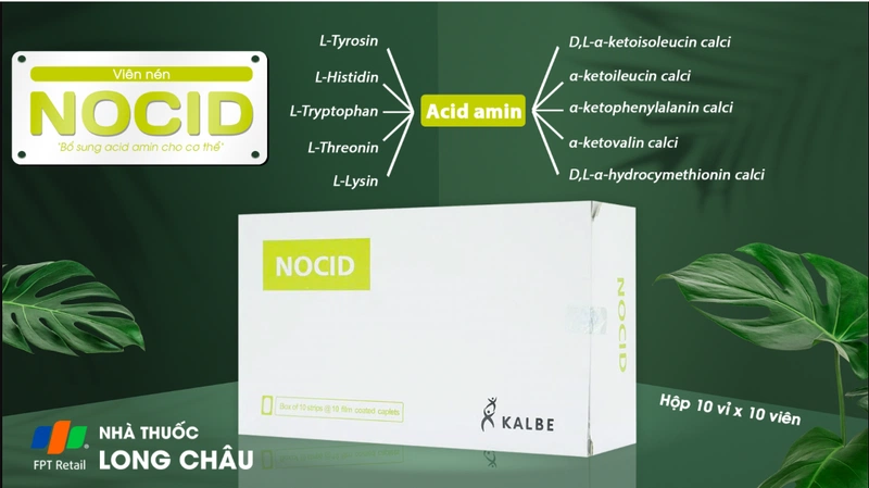 Viên nén Nocid Kalbe bổ sung thêm axit amin cho bệnh nhân thận
