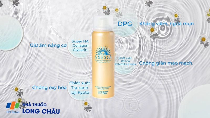 Xịt chống nắng Anessa Perfect UV Sunscreen SkinCare Spray N SPF50+ PA++++