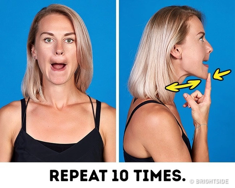 8 bài tập cơ mặt giúp khuôn mặt của bạn thon gọn chỉ trong tích tắc 4