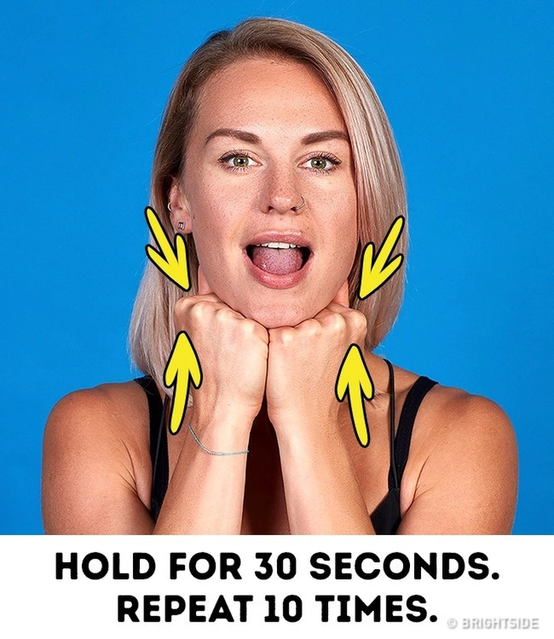 8 bài tập cơ mặt giúp khuôn mặt của bạn thon gọn chỉ trong tích tắc 5