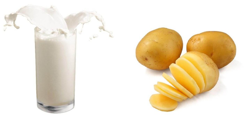 Mặt nạ khoai tây sữa tươi giúp dưỡng da, trị mụn, giúp da trắng mịn không tì vết