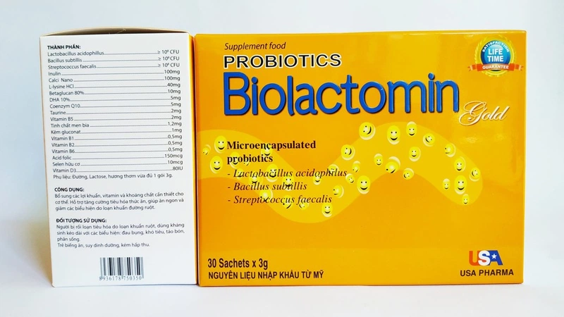 Biolactomin Gold – Thực phẩm bổ sung men vi sinh cho đường ruột khỏe mạnh 1