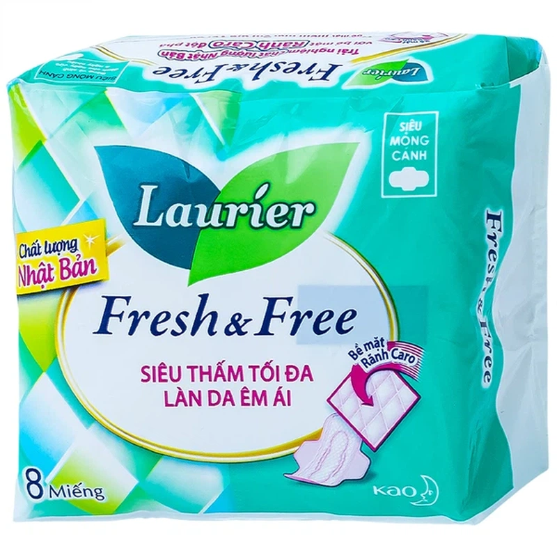 Băng vệ sinh Laurier Fresh & Free siêu mỏng 8 miếng chất lượng giá rẻ nhất 2023