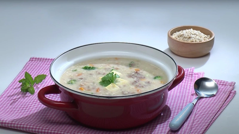 Các bước nấu cháo thịt bò phô mai cho bé ăn dặm tại nhà